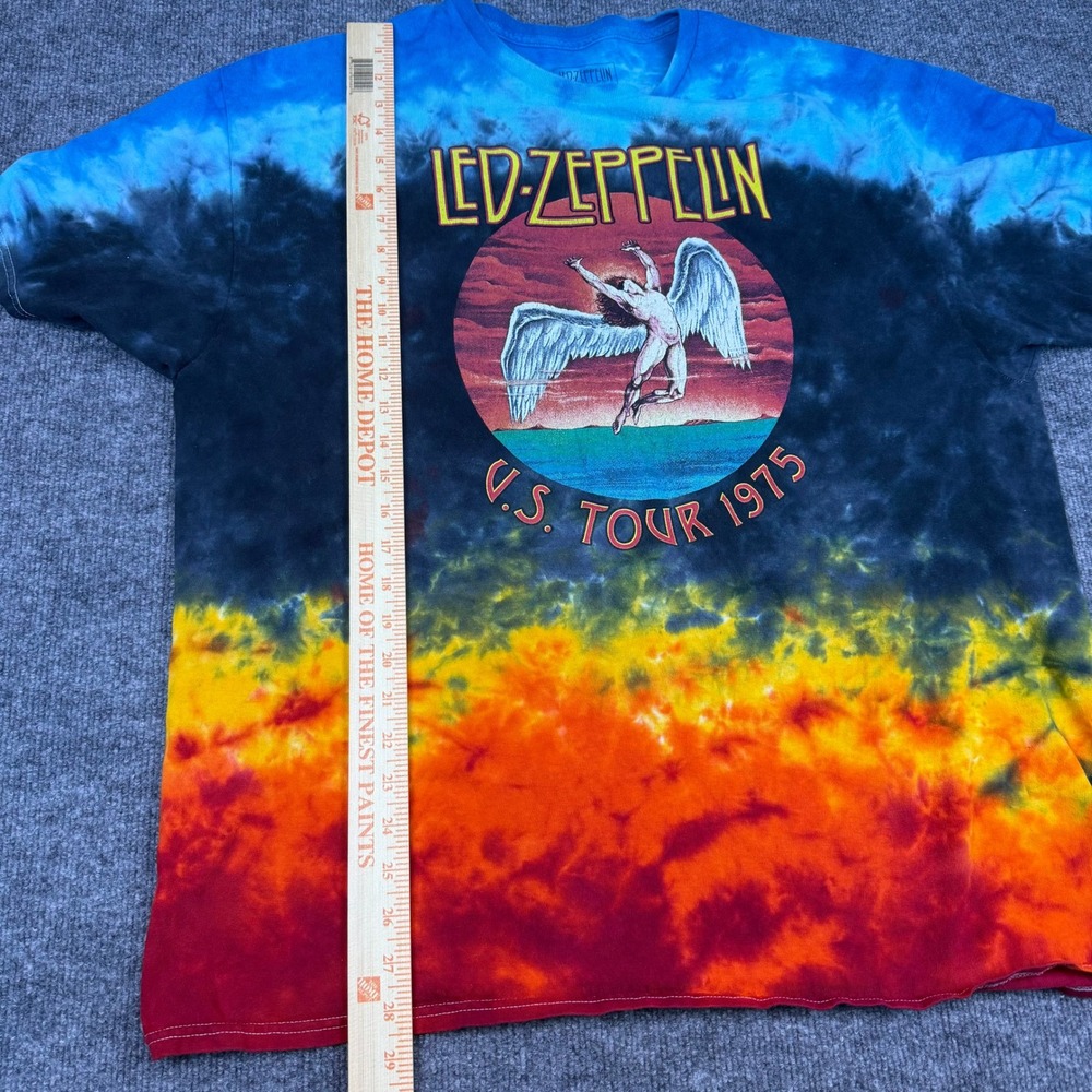 Led Zeppelin "US Tour 1975" Tie Dye T Shirt‎ Men's Streetwear Classic Tee Sz XXL - Picture 7 of 8